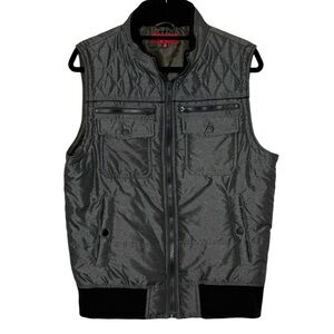 Saks Fifth Avenue Charcoal Quilted Vest
